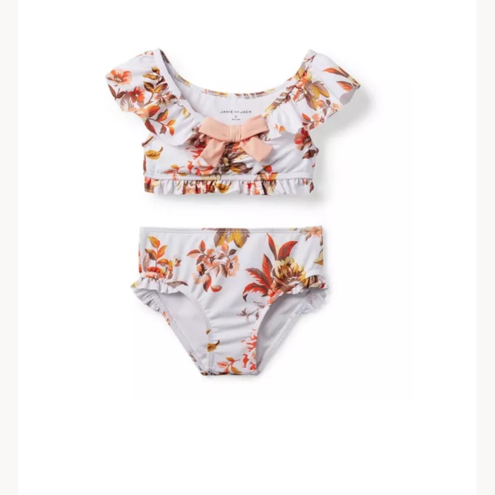 Janie and Jack Floral Bow Bikini Set